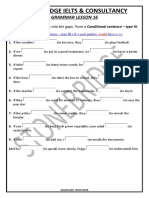 IELTS Grammar Lesson 16 Conditional Sentences Type III