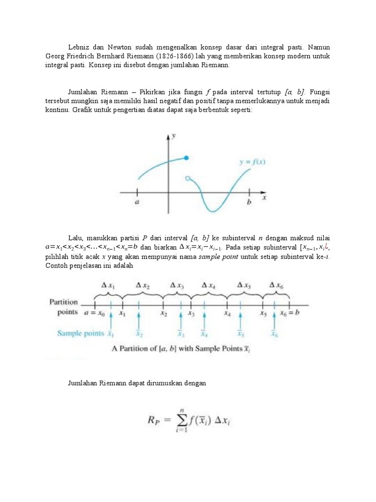 Definisi dan Metode Integral Riemann | PDF