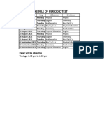 Date Sheet Periodic Test