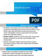 Pertemuan 9. Prinsip Dasar Seleksi