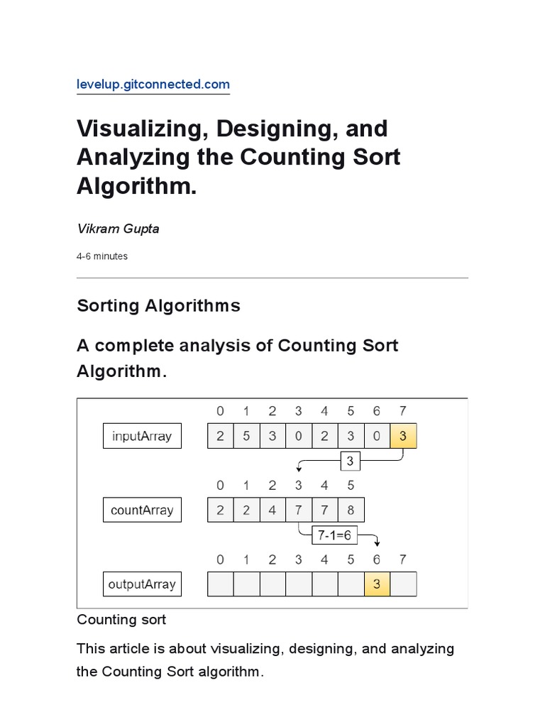 Counting Sort - Good | PDF | Array Data Structure | Mathematics