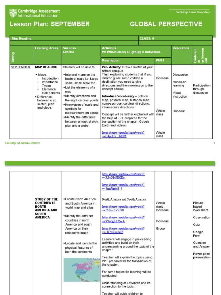 Map Reading | PDF | Map | Lesson Plan