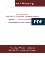 022 Pentesting Windows Endpoints Win7hash Dumping Mimikatz