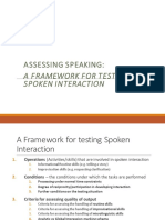 FRAMEWORK FOR ASSESSING SPOKEN INTERACTION