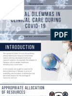 Ethical Dilemmas in Clinical Care During COVID-19: Presentation