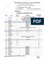 Calendar for December - 2022