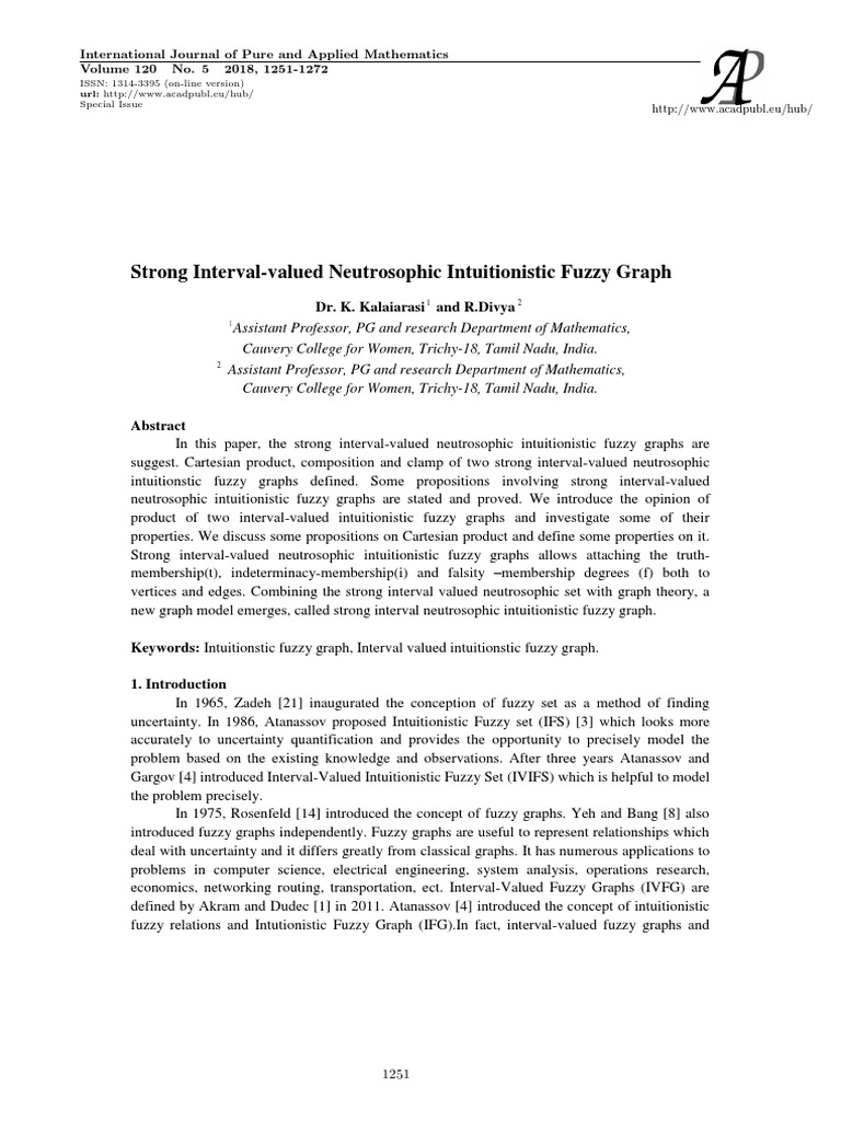 Strong Interval-Valued Neutrosophic Intuitionistic Fuzzy Graph | PDF ...