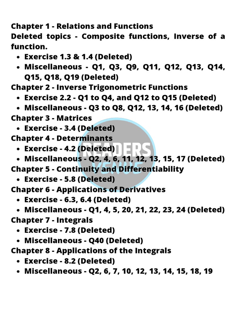 CBSE Class 9 Deleted Syllabus 2022-23, Subject Wise Deleted Syllabus