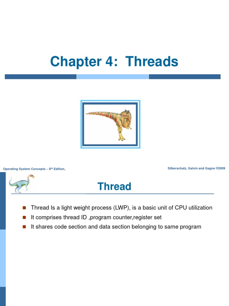 Ch4 Threads | PDF | Thread (Computing) | Operating System