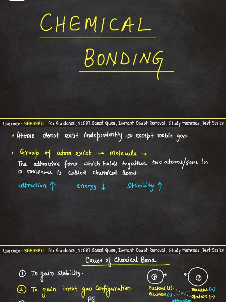 Chemistry: Understanding Chemical Bonds | PDF | Ionic Bonding | Ion