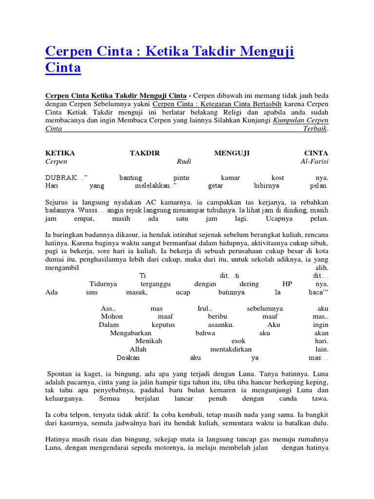 Ketika Takdir Menguji Cinta | PDF
