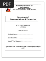 WEB ENGINEERING Mannual PDF