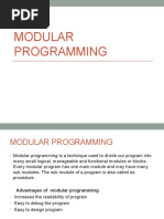 Notes On Modular Programming