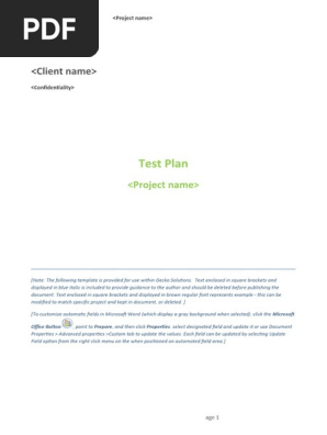 Test plan