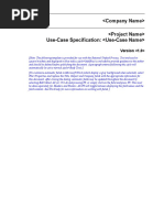 Use Case Specification