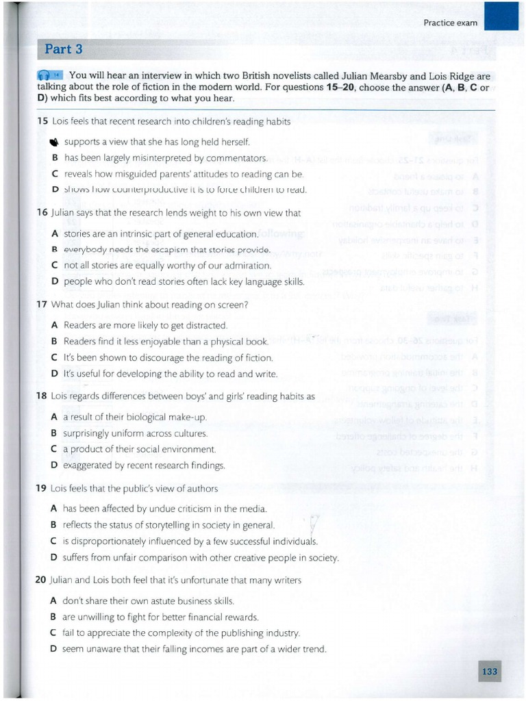 Listening Part 3 Pdf