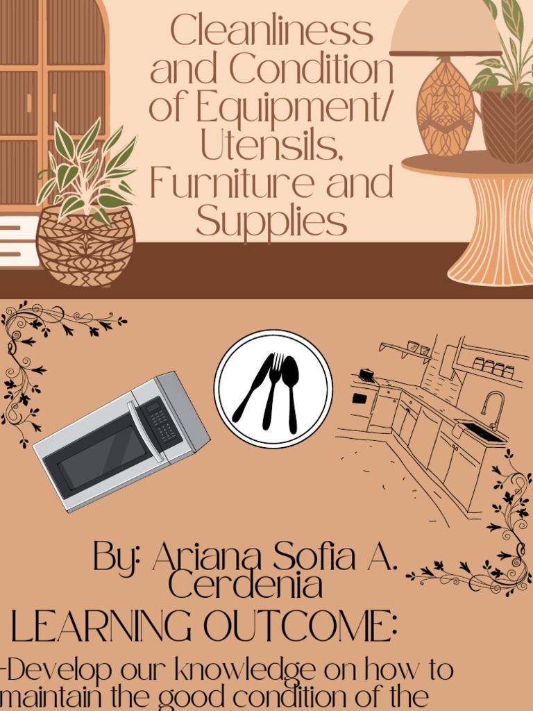 Maintaining Cleanliness of Kitchen Utensils | PDF | Kitchen Utensil ...