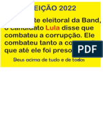 Debate Lula x corrupção 2022