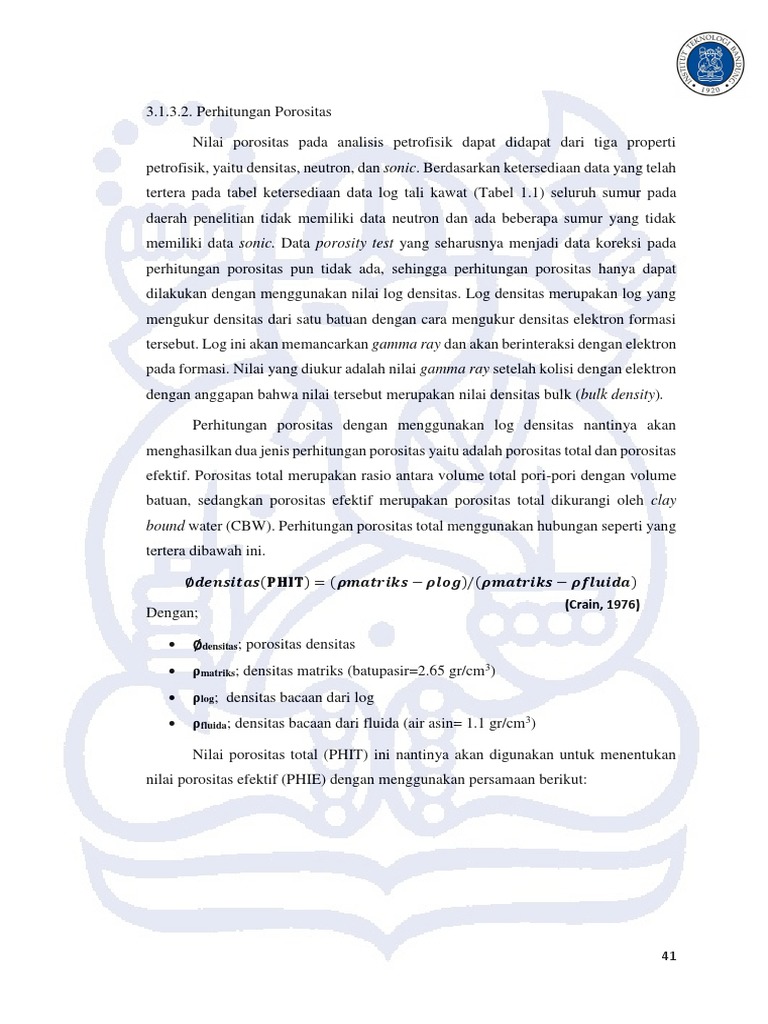 Perhitungan Porositas dan Saturasi Air | PDF