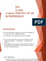Chapter 3 - Attributes, Qualities, and Characteristics of An Entrepreneur