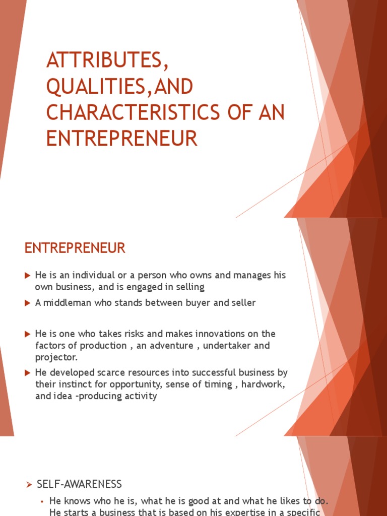 Entrepreneurial Traits and Attributes | PDF | Entrepreneurship | Experience