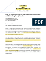 Zum Haushaltsgesetz 2022 Vor Dem Deutschen Bundestag Am 1. Juni 2022 in Berlin