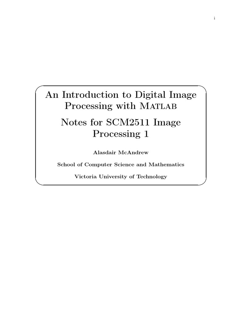 Matlab Image Processing Tutorial | PDF | Discrete Fourier Transform ...