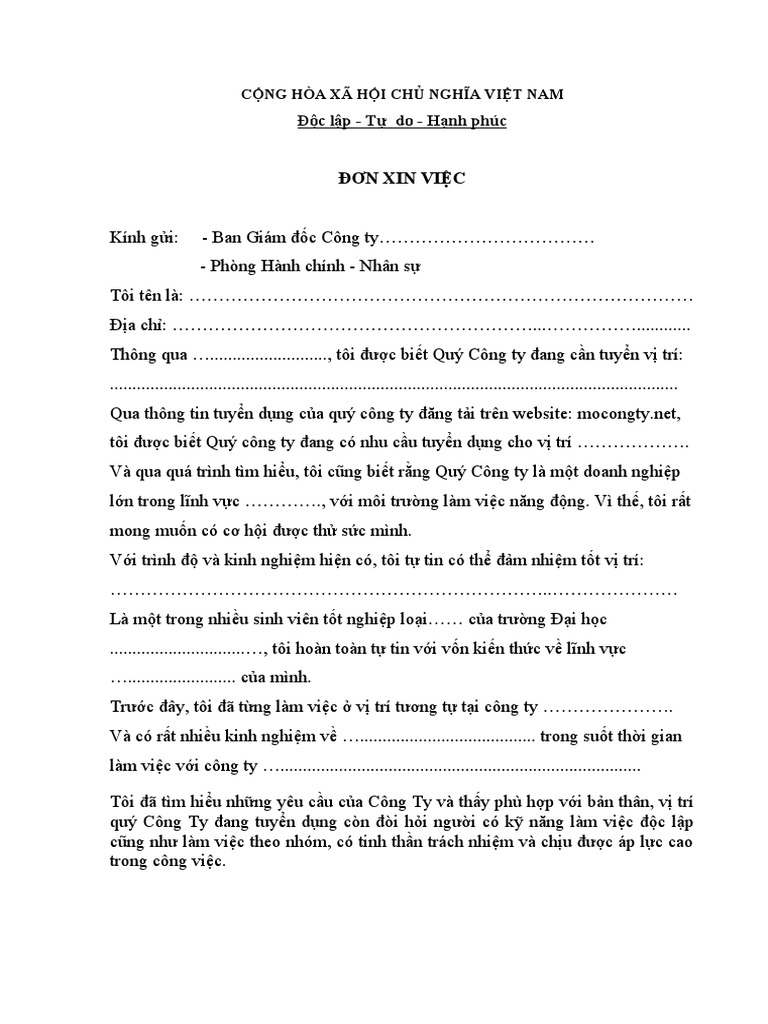 Viet Djon Xin Nghi Viec