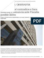 Banco Central Contradice A Sara Goldring y Denuncia Ante Fiscalía Posible Delito