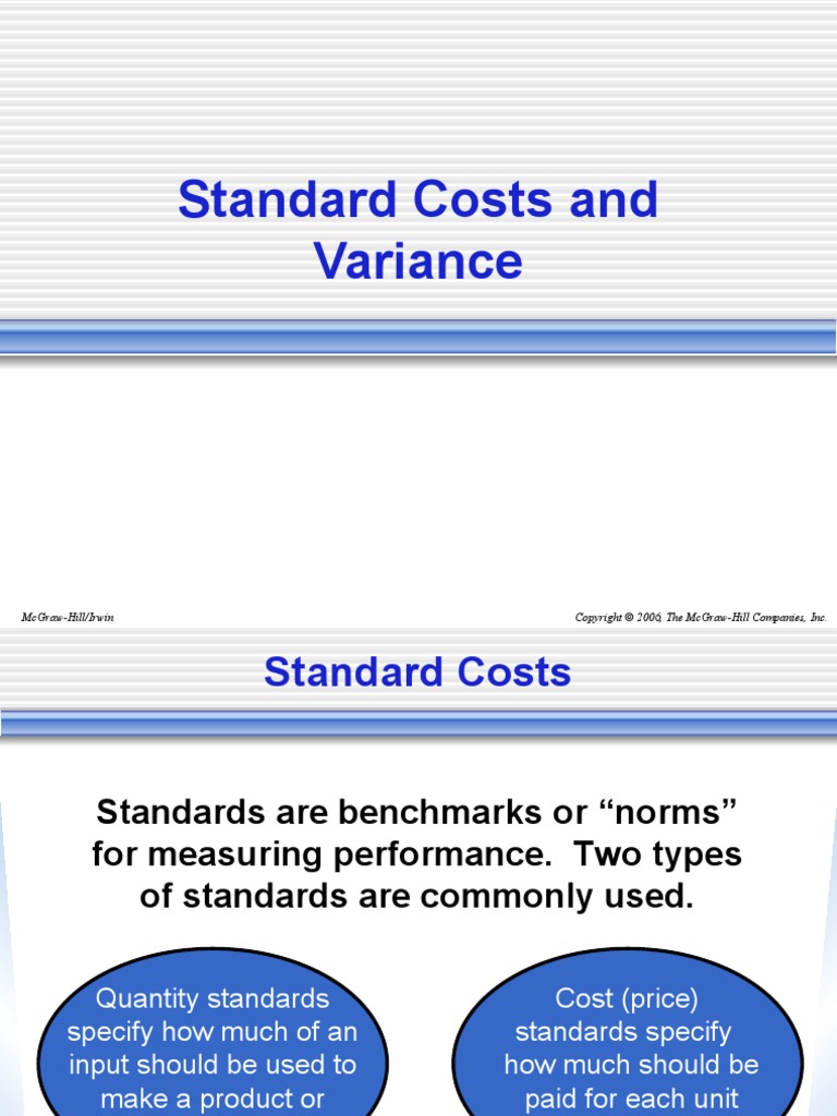 Standard Cost PDF Prices Variance