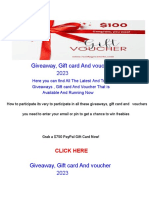Giveaway, Gift Card and Voucher