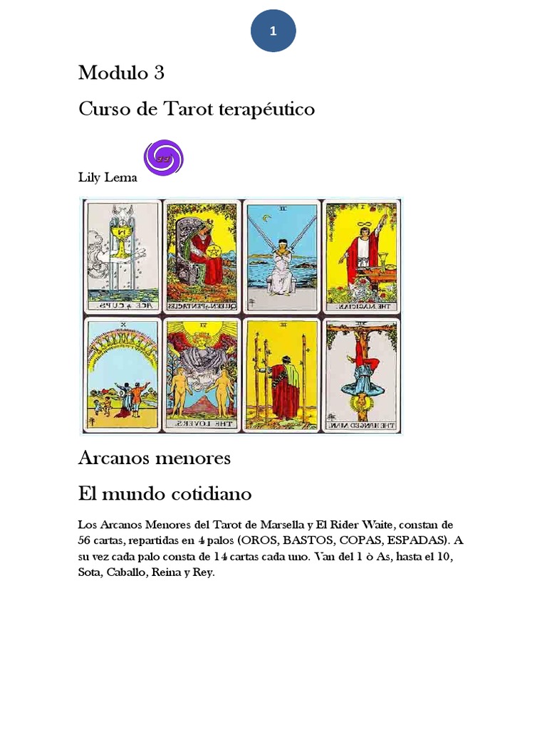 Significado de Arcanos Menores en Tarot | PDF | Tarot | Amor