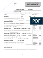 HR Incident Investigation Report Form
