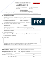 HR Position Requisition Form