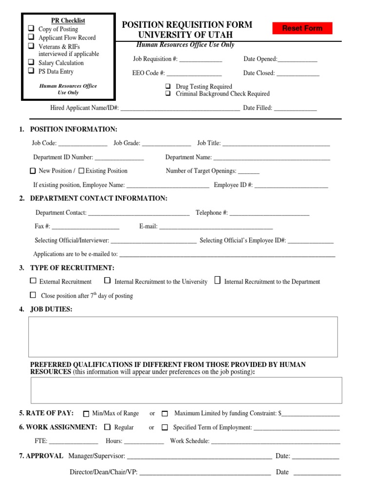 A Guide to Hiring An Annotated Posting Requisition Form PDF