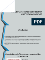 Real Estate: Reasons For Slump and The Way Forward
