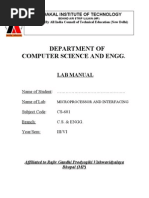 Micro Processor LAB Manual