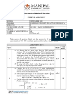 Assignment DCA1103 Basic Mathematics Set 1 & 2 Sep2022