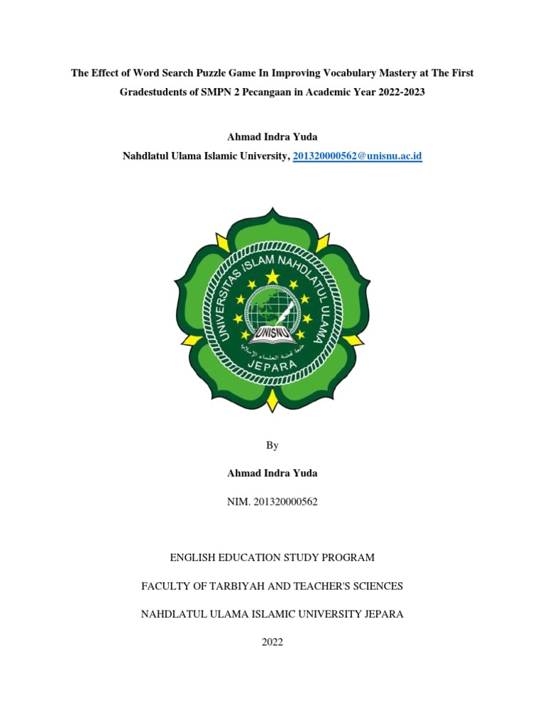 Yuda Chapter 1 Research Methode Download Free Pdf Vocabulary Word