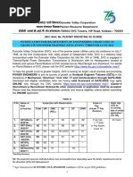 Notification DVC Graduate Engineer Trainee Vacancy