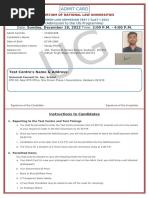 Admit Card Clat