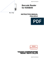 Barcode Reader For Kanban: Instruction Manual (Operation)
