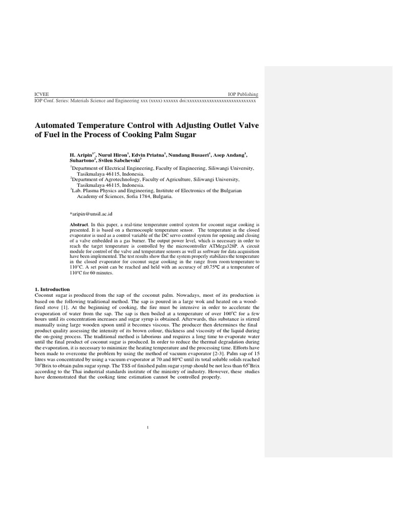 Automated Temperature Control System for Coconut Sugar Cooking Using ... Circuit Diagram