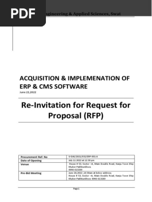 ERP RFP Tender Document
