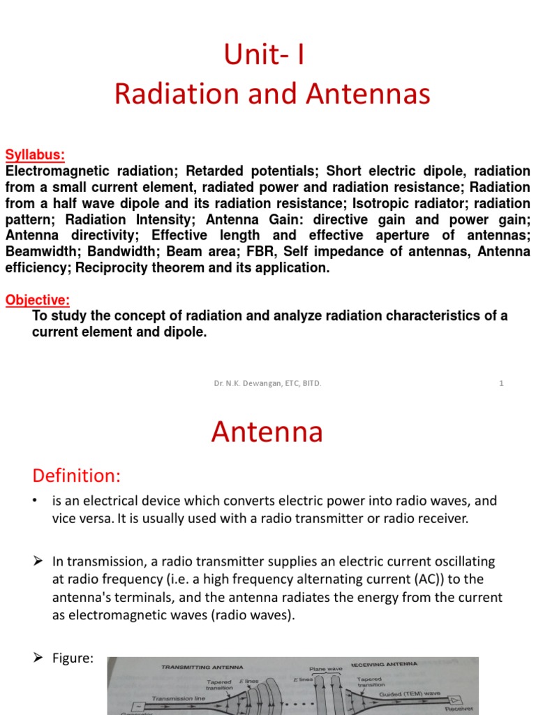 Radiation and Antenna Fundamentals | PDF | Antenna (Radio) | Radio