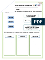 Ficha de Ciencia y Tecnologia - Materiales Estados