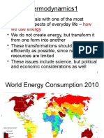 Thermodynamics1: How We Use Energy