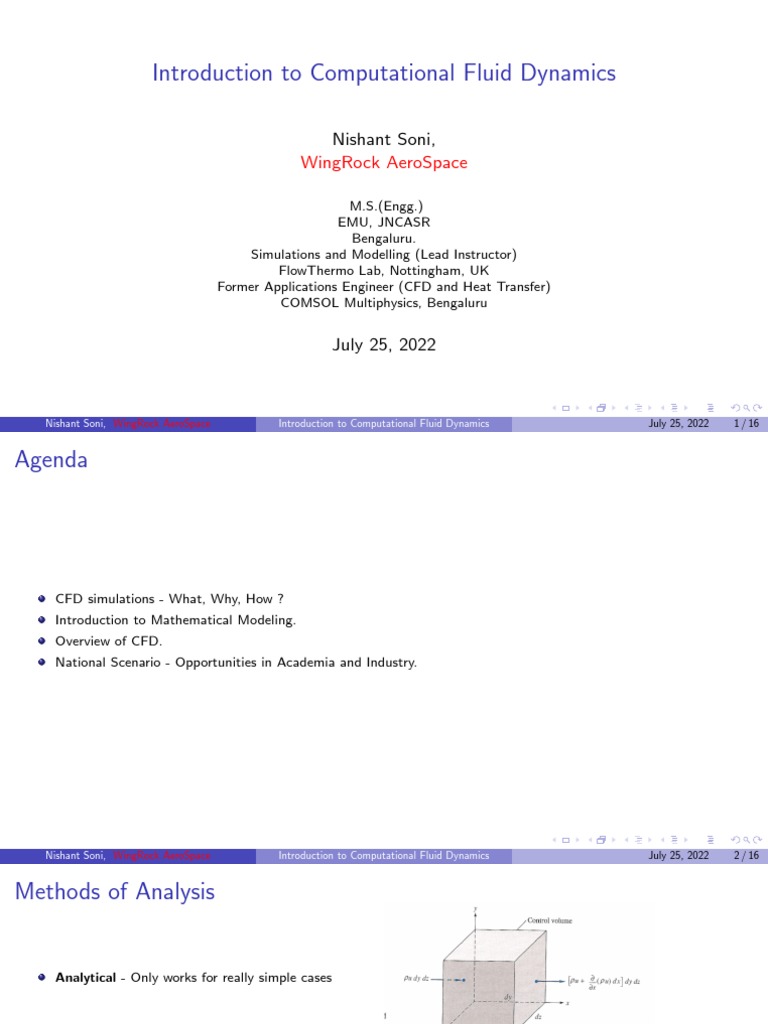 Introduction to CFD and Its Applications | PDF | Computational Fluid ...