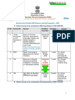 Annual Course Calendar