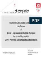 Luis Guzman - EN111 - Powermax Consumable Educational Series - Completion Certificate